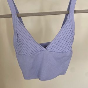 periwinkle zara crop top